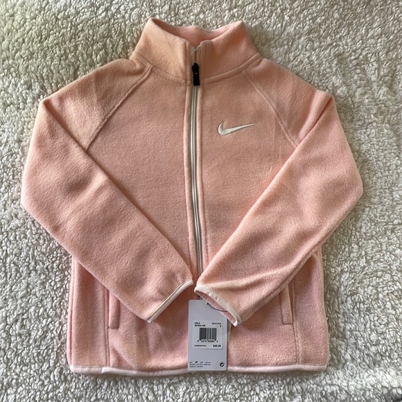 Nike Other - NEW!! GIRLS NIKE PINK ZIP UP JACKET. SIZE 6 (M).